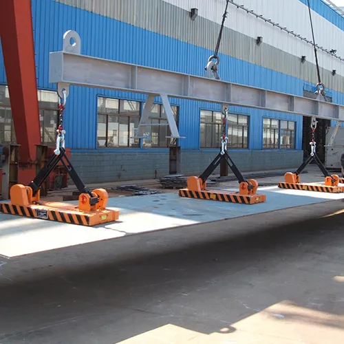 Manejo de placas de acero para transporte